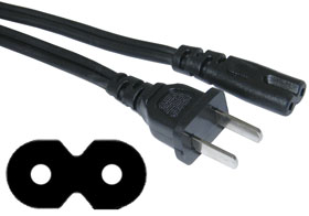 Power Cord 5.5ft. IEC C7 Non-Polarized